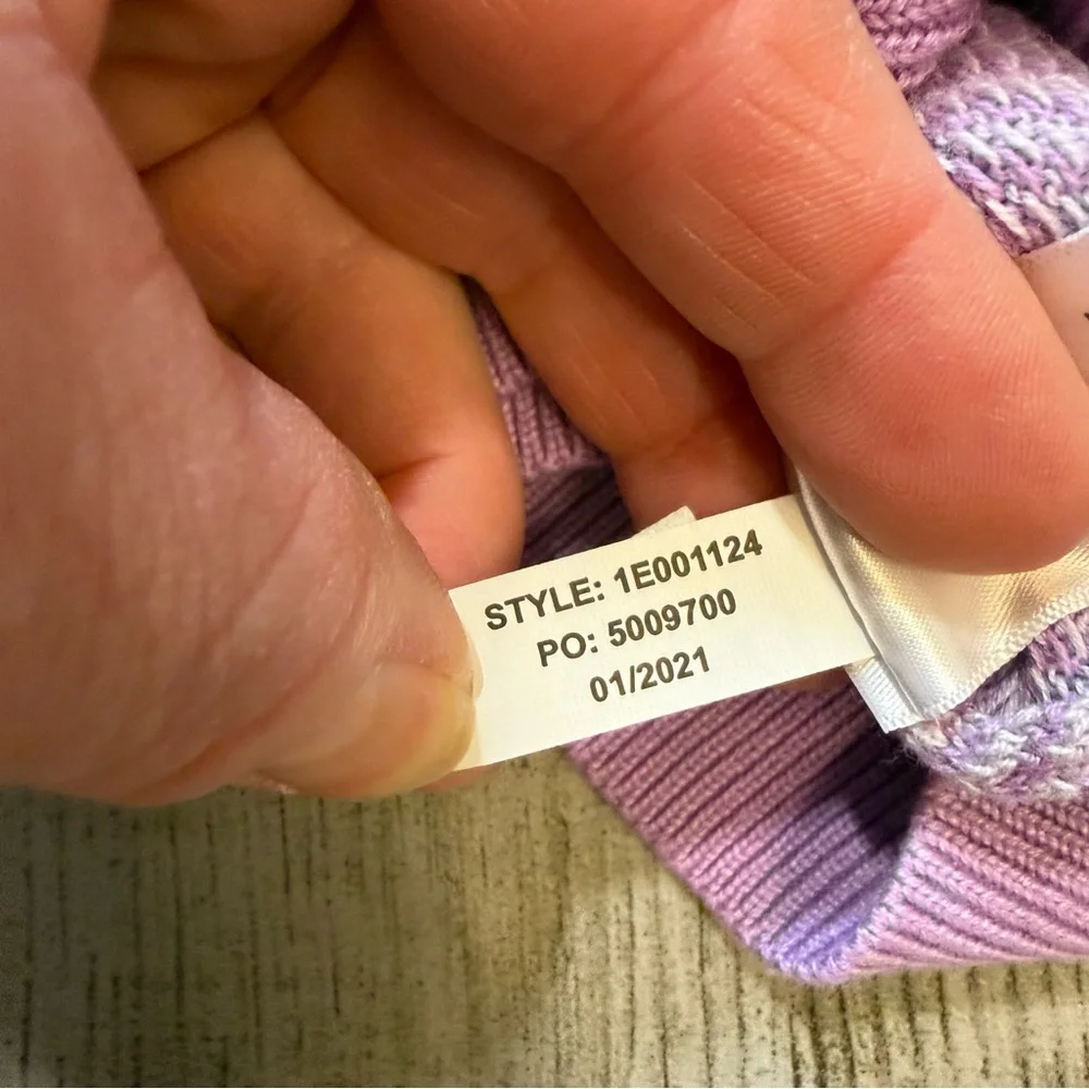 Vineyard Vines mens LARGE lavender purple half zip pullover sweater preppy knit